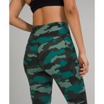 NEW Lululemon Base Pace‎ High Rise Crop 25" Heritage 365 Camo Tidewater Teal 18 Green Photo 1