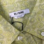 RE/DONE Retro Citrus Paisley Short Sleeve Shirt XS New Photo 5