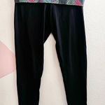 Victorias Secret PINK Black Logo Fold Over Leggings Y2K 2000s‎ Stretch Yoga XS Photo 0