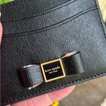 Kate Spade Authentic Black leather Card Holder with Bow Accent Photo 7