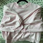 Something Navy Pink Cropped Sweatshirt Photo 2