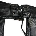 Harley Davidson Thick Black Leather Riding‎ Chaps Photo 7