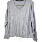 Three Dots  purple sweater‎ with drawstring Photo 0