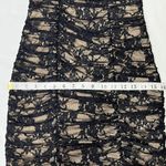 Speechless Y2K Ruched Black Lace Overlay Cream Nude Flesh Illusion Open Keyhole Back Sleeveless V Neck Knee Length Midi Mini Dress Medium Sexy Formal Black Tie Cocktail Evening Photo 12