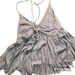 Illa Illa  Blue Lace Raw Hem Top Photo 2