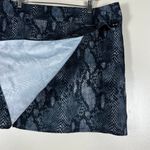 Pretty Little Thing NWT plus gray snake print button detail wrap mini skirt Photo 3