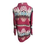 Vintage North Style Aztec Southwestern Wool Blend Multicolored Jacket size Large Red Photo 5