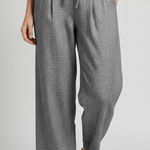 Topshop Petite Gray Wide Leg Drawstring Trousers Pants - US 10 Photo 0
