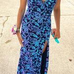 Dillard's Blue Sequin Prom Dress Photo 0