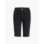 Favorite‎ Daughter Eva Long Slim Denim Shorts Black Size 24 Photo 2