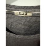 Flax  Large Blouse Shirt‎ Black Linen Short Sleeve Classic Crewneck Tee W Photo 1