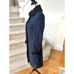 NWT Helene Berman Anthropologie Navy Black Wool Blend Peacoat Blue Size 6 Photo 4