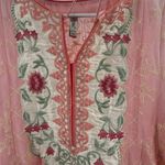Ethnic by Outfitters embroidered eyelet floral dress top shirt M feminine Pink Size M Photo 3