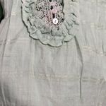 Free People 💖  Elora Delicate Cottagecore Mini Dress in Mermaid's Tail Green Photo 3