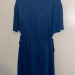 Old Navy Blue Cinched Waisted Light Weight T-Shirt Dress Size Medium Petite New Photo 1