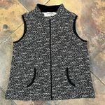 NWT A La Carte Black White Quilted Zip Up Vest Medium Photo 5