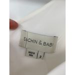 Sachin + Babi  Aubrey Ivory Satin Crepe Bow Shoulder Formal Gown Size 2 Photo 6