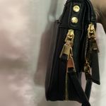 Antik Kraft  Elegant Black Crossbody Bag ZIP AROUND ADJ STRAP GOLD HARDWEAR CLEAN Photo 2