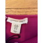 NWT women's Happily‎ Grey fuschia knit strapless top size medium Purple Photo 1