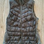 Tangerine Down Puffer Vest Gilet Women's Small S Gray Grey Stretch Running Hiking Zip Photo 0