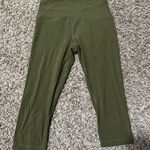 Lululemon  Womens Olive Green Nulu Align Crop Leggings Photo 0