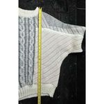 Juice vintage cable Knit patchwork leather Striped Sweater Long Sleeve XL Photo 9