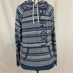 Boards Burton Durable Goods Blue Striped Logo Women’s Hoodie in Medium Photo 11