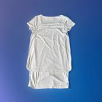 Susana Monaco  Womens Tee Shirt Short‎ Sleeve Single Tiered Mini Dress white  L Photo 1