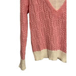 SheIn Grandma Sweater Womens Small Pink Granny Core Boho Cottage Cable Knit Photo 3
