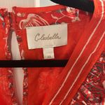 Cleobella  Blair Tassel-Cuff Ruffle Mini Dress, Red Floral, Size XS Photo 7