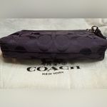 Coach Vintage  Signature Canvas & Leather C Logo Medium Wristlet In Grape Purple Photo 2
