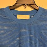 IRO Distressed blue zebra print/mesh coverup Photo 1