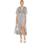 Free People  Lysette Maxi Dress Floral Boho Cottage Romantic Fairy Blue Small Photo 14