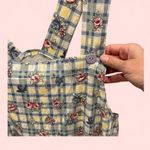 Cute vintage 80’s cottagecore granny floral windowpane jumper skirt mini Yellow Size 1X Photo 3