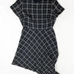 Vince Camuto  Plaid Check Print Pattern Asymmetrical Handkerchief Hem Dress 8 Photo 0