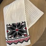 Ralph Lauren Polo Snowflake-Motif Wool Scarf, Cream, NWOT Photo 5