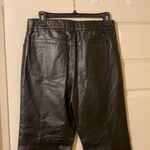 Theory NWT Y2K black leather flare wide leg moto pants jeans, size 10 waist 30 Photo 3