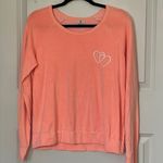 Sundry  Neon Orange Double Heart Sweatshirt Small Photo 0