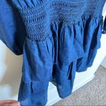 Michael Kors  Denim Chambray Ruffle Dress Photo 3