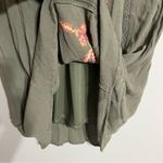 Staccato Womens  Olive Green Floral Embroidered Sleeveless Mini Dress Size Medium Photo 5