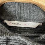 Athleta Cashmere Hoodie Sweater Womens Medium Charcoal Gray Knit Pocket Pullover Photo 4