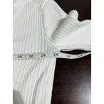 Ecru Women's White Ribbed Knit V Neck Short Sleeve Tencel Top Tee Shirt Size XS Photo 7