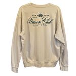 Sporty & Rich New York Fitness Club Crewneck Sweatshirt In Cream Size M Photo 4