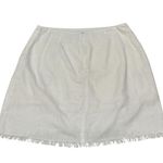 Princess Polly  white frayed linen skirt Photo 1