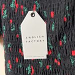 English Factory Black Cherry Print Smocked Mini Dress Medium NWT Photo 7