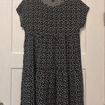 EMERY ROSE Heart & Polka Dot Dress Short Sleeve Ruffle Black White Size Large Photo 0