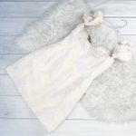 Lulus Lulu’s Banquet Invitation Yellow Floral Jacquard Off-the-Shoulder Dress Sz Med Photo 3