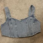 These Three Boutique Le Lis Denim Corset Crop Top Photo 0