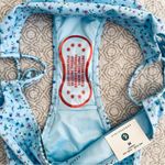 Aeropostale NEW! Blue Ditsy Floral Cut Out Strappy Mid-Rise Bikini Set Size S/M Photo 9