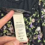 American Vintage Vintage Dark Micro Floral Whimsigoth Flutter Sleeve Midi Dress - Size 14 Photo 6